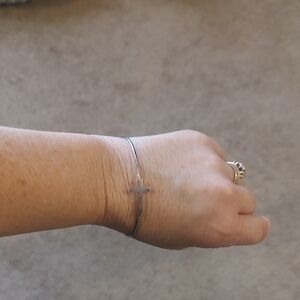 Elegant Silver Cross Bracelet